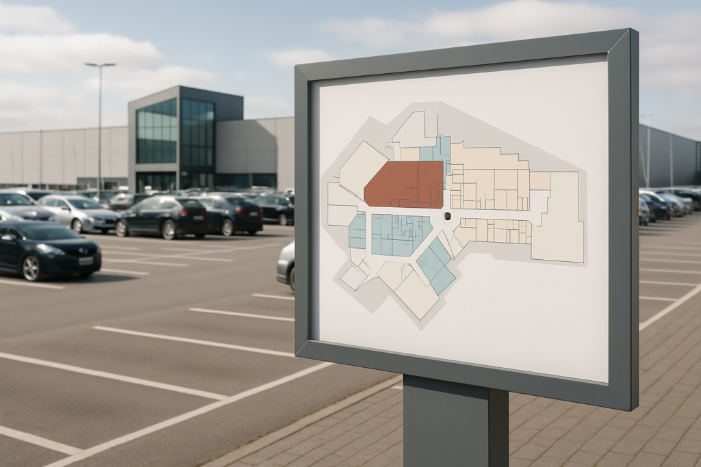 Herningcentret kort og parkering